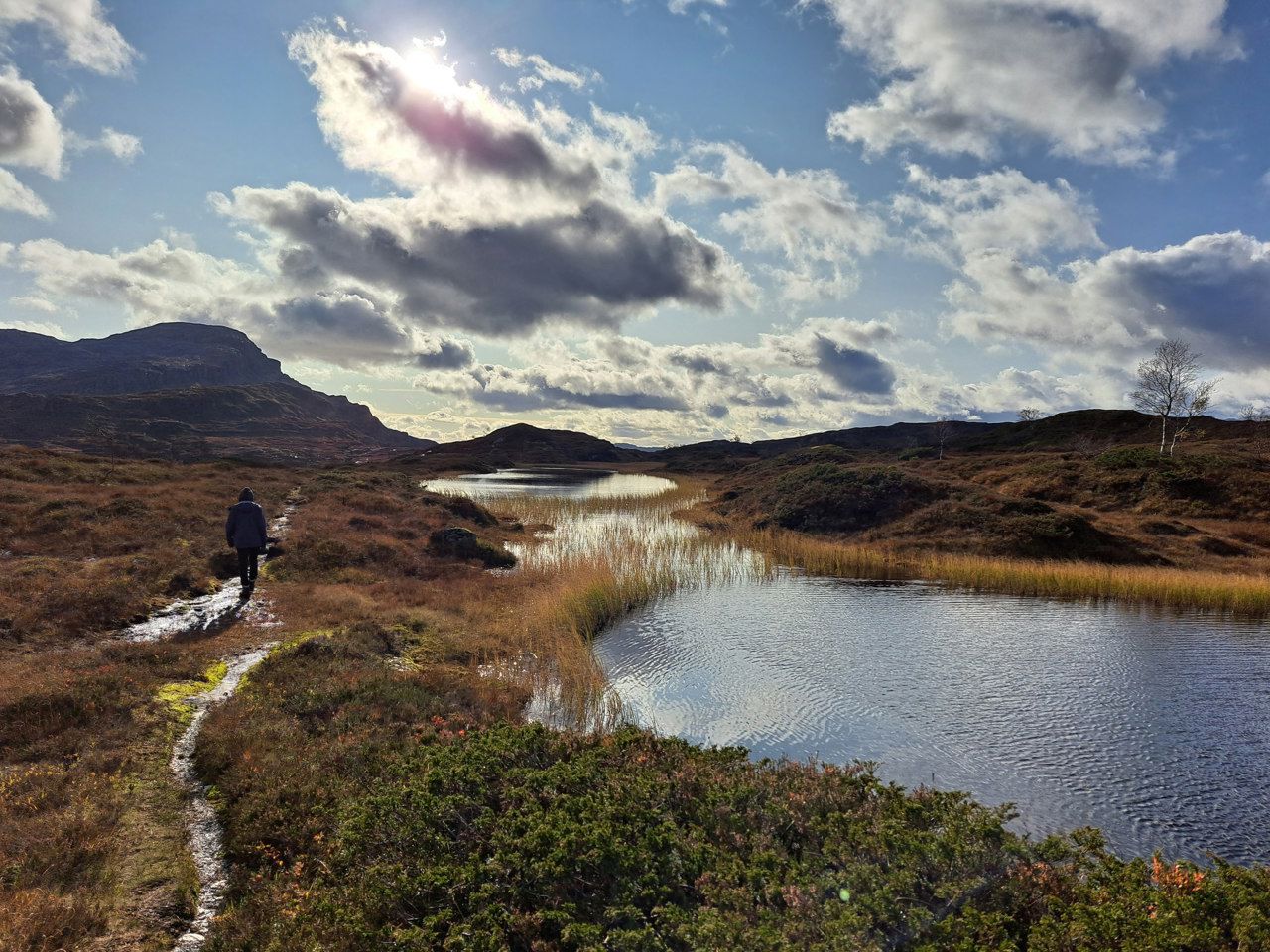 Natur, vatn, fjell og himmel