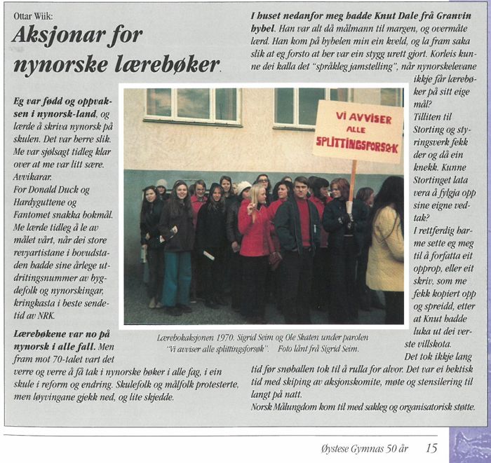 Aksjon for læremiddel på nynorsk